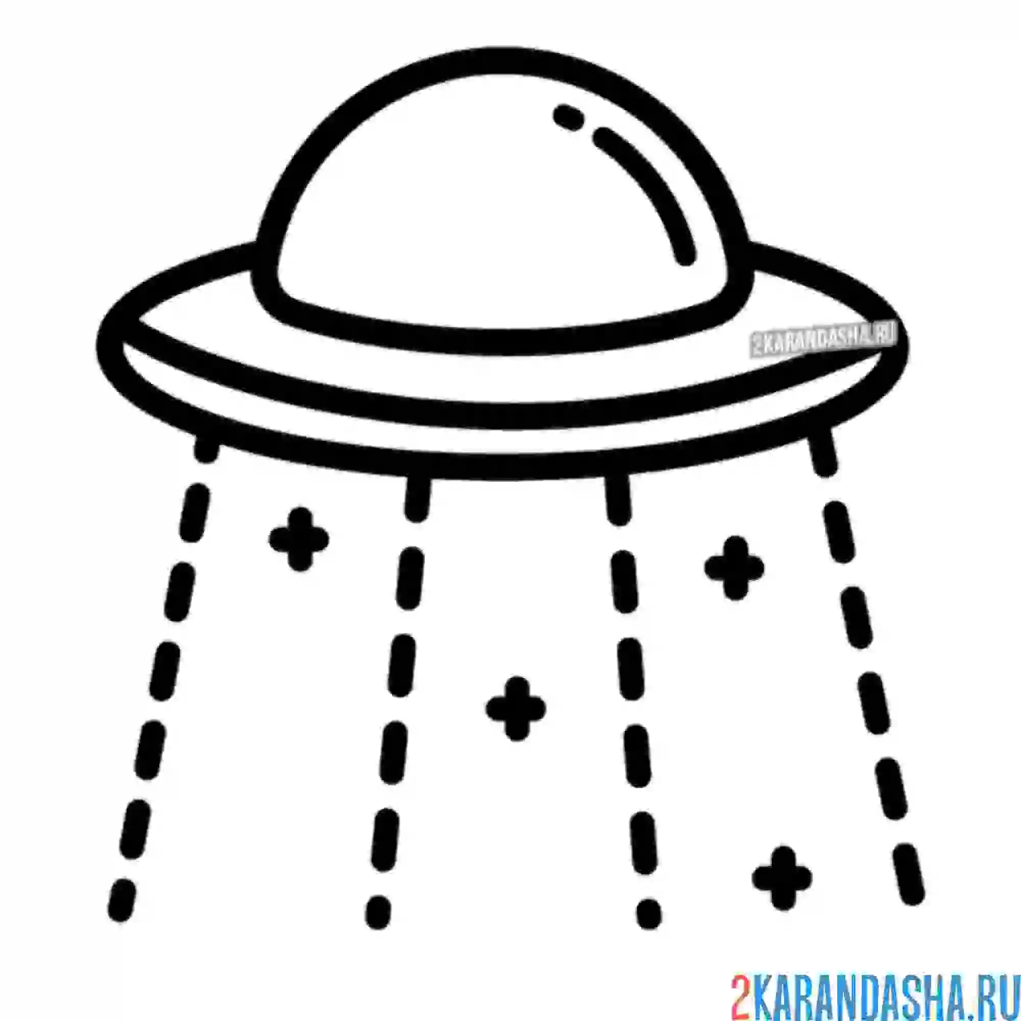 Раскраска нло, летающая тарелка