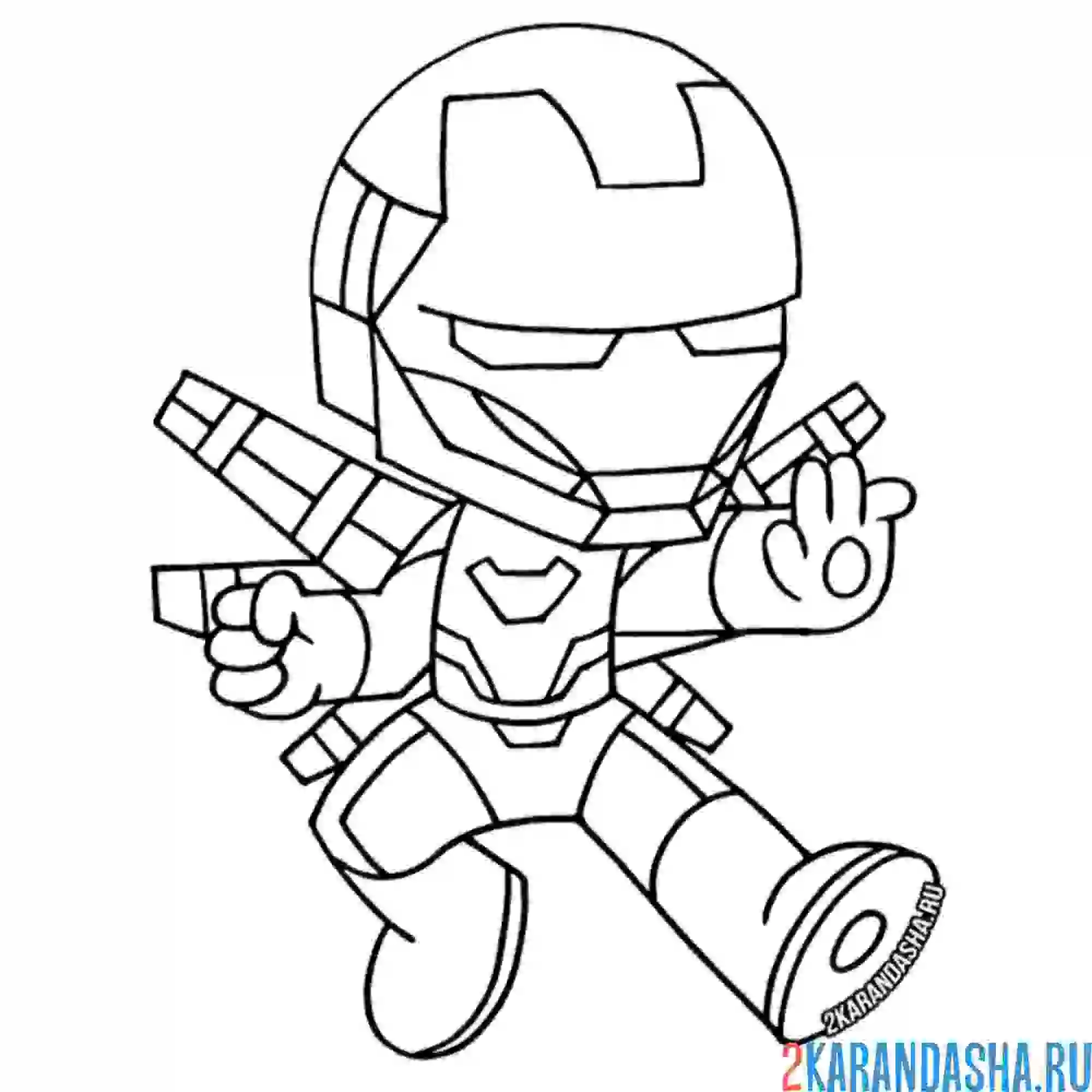 Раскраска новый железный человек летает