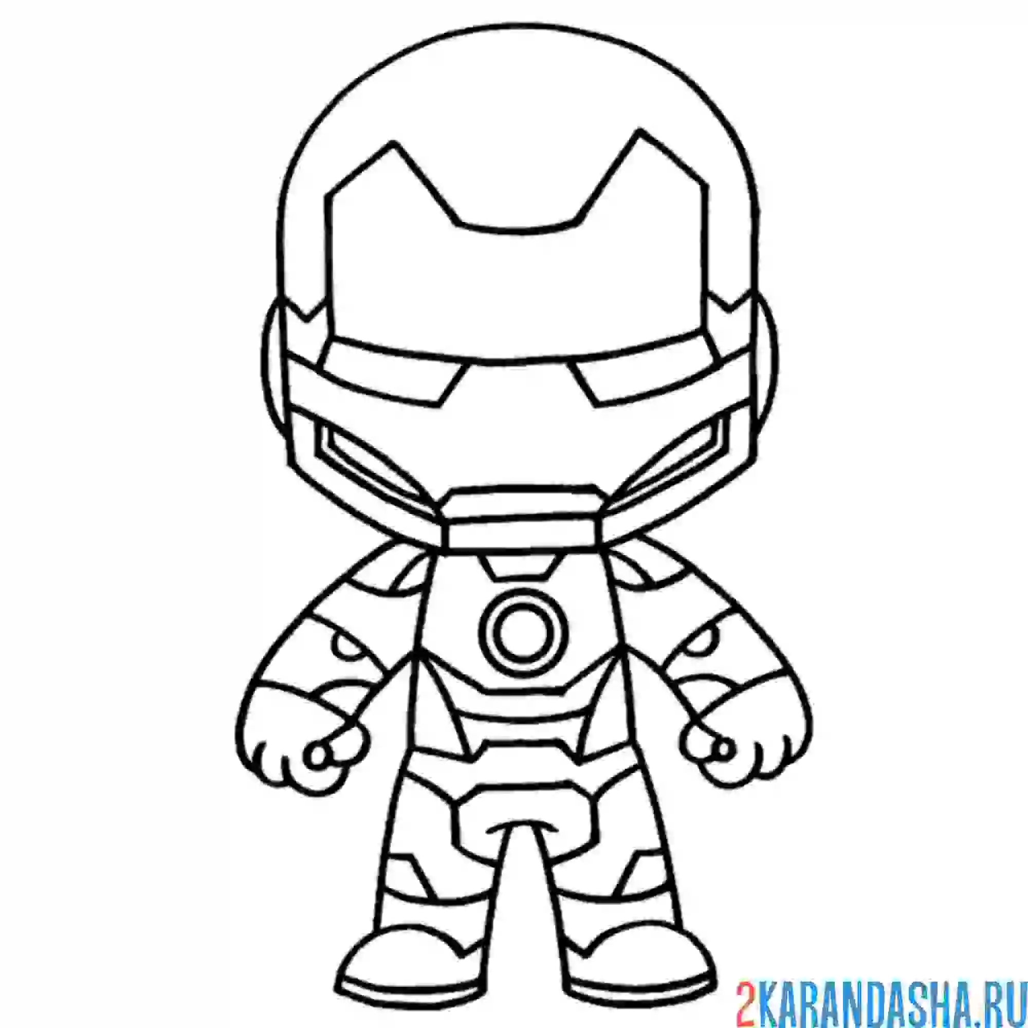 Раскраска рисунок железного человека