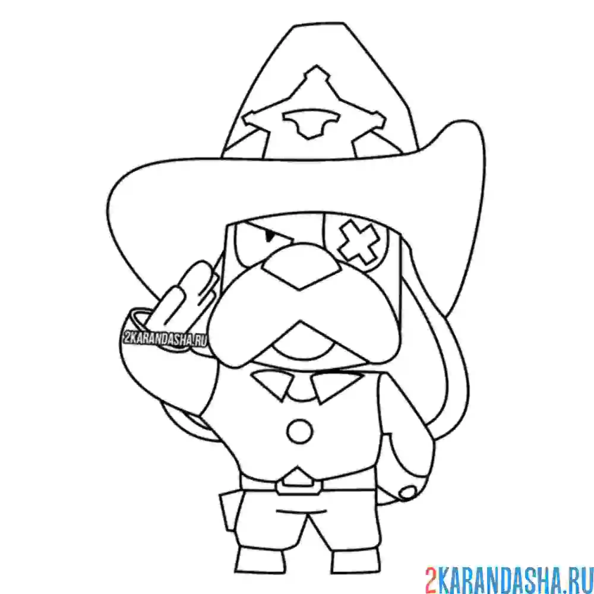 Раскраска шериф генерал гавс (маршал)