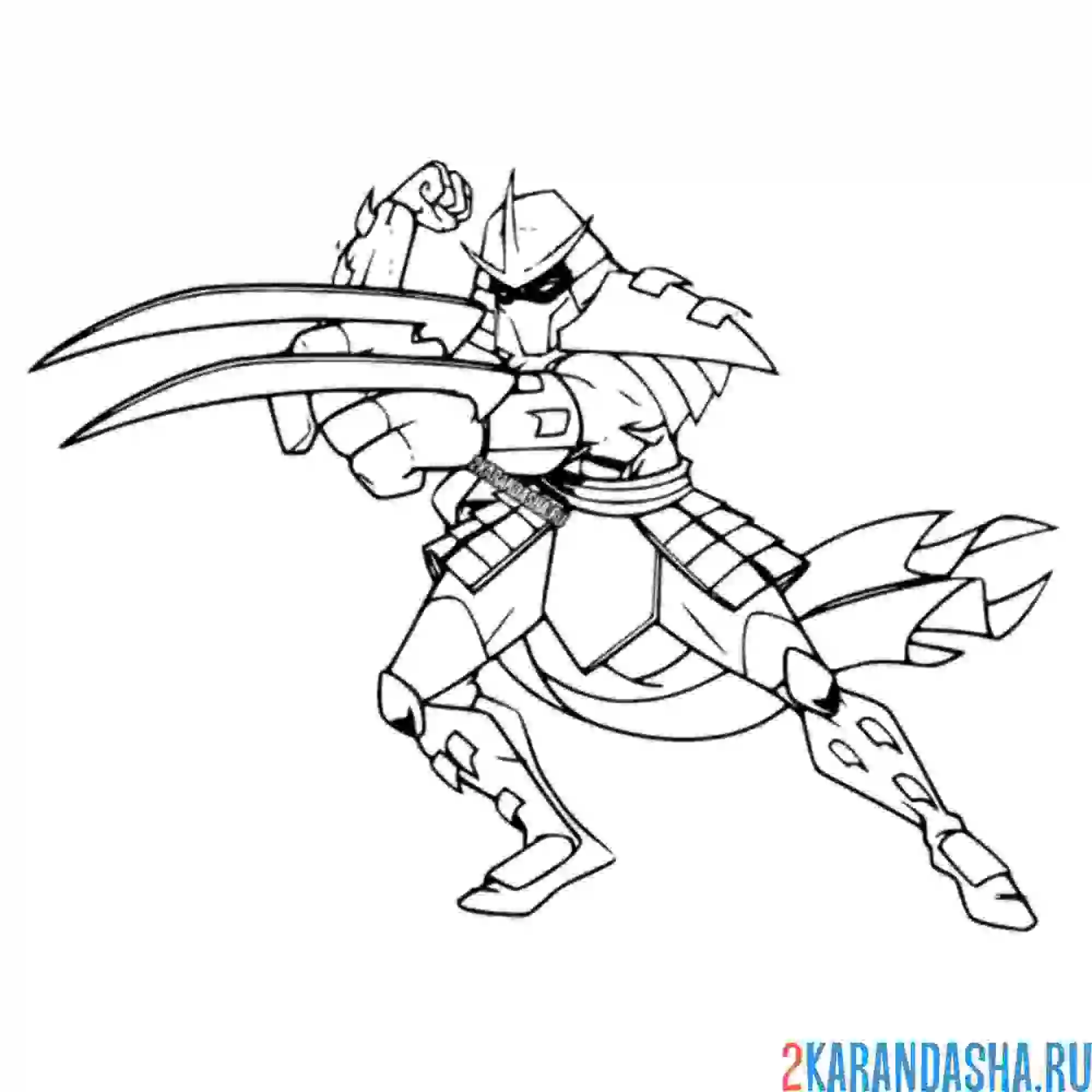 Раскраска шреддер противник