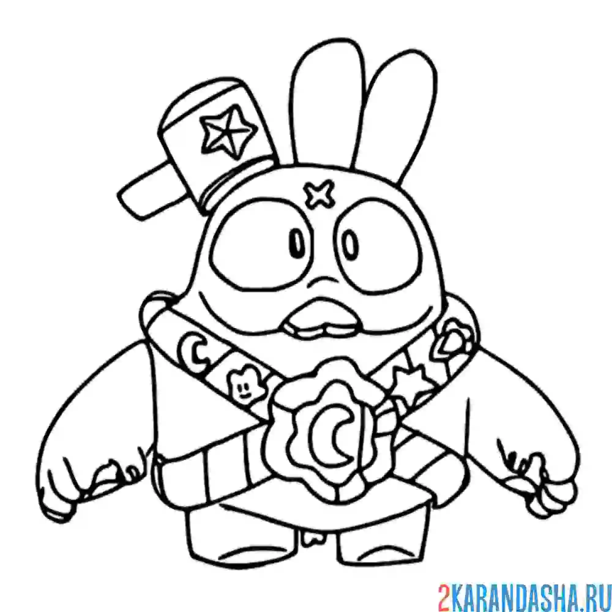 Раскраска скуик лунный заяц