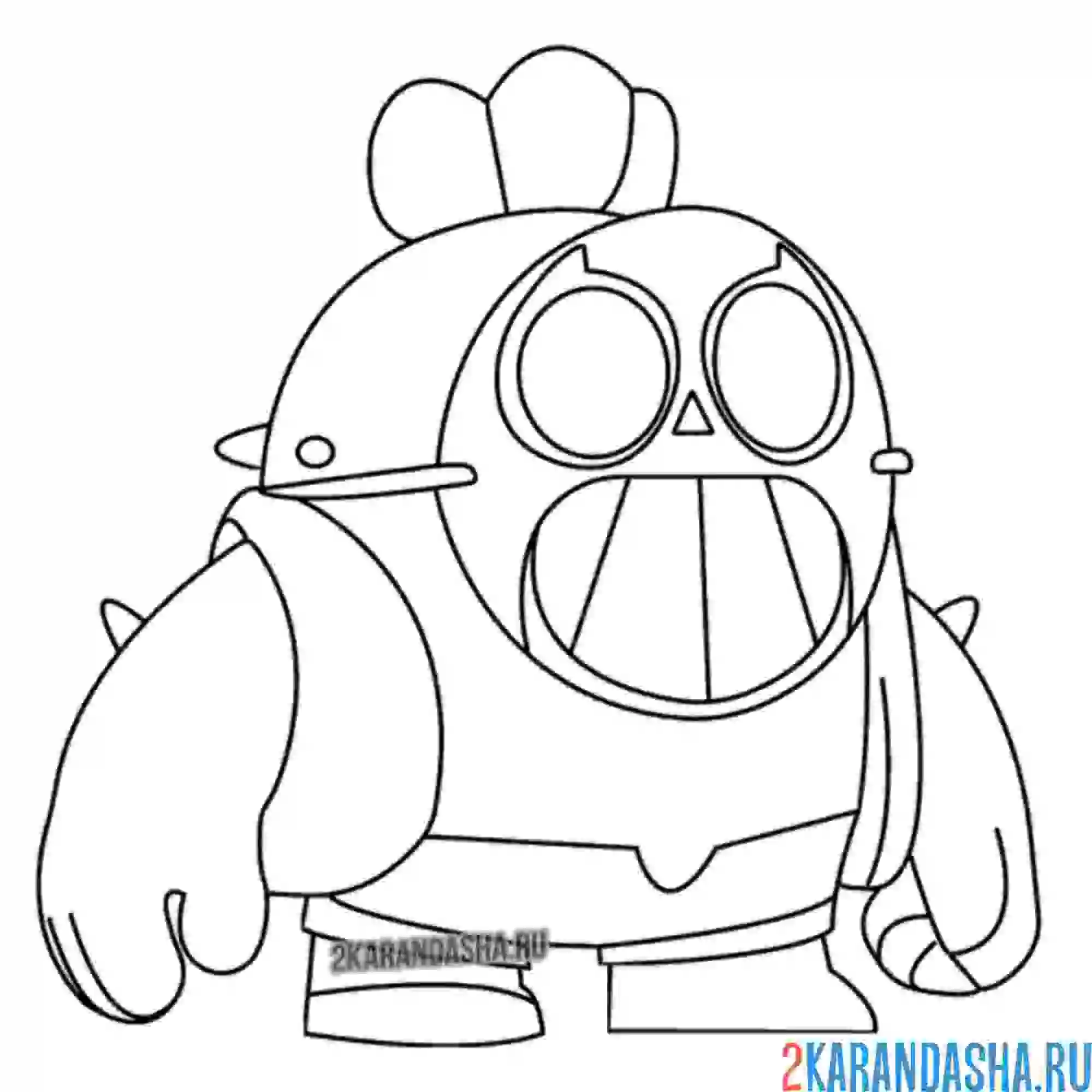 Раскраска спайк в маске