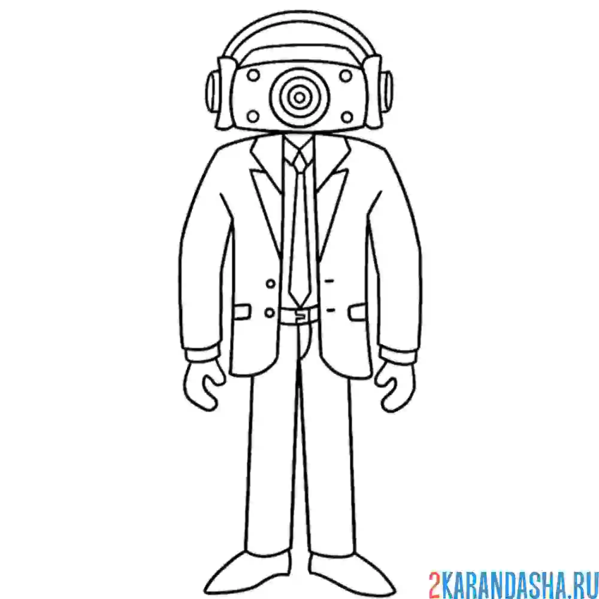 Раскраска спикермэн скибиди туалет