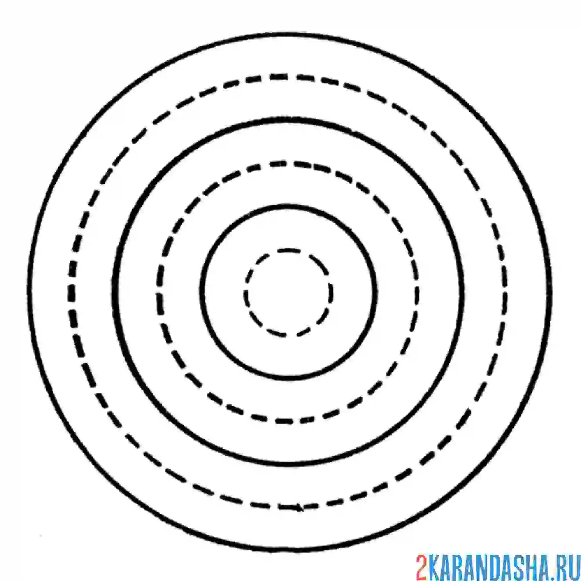Раскраска спирали в круге