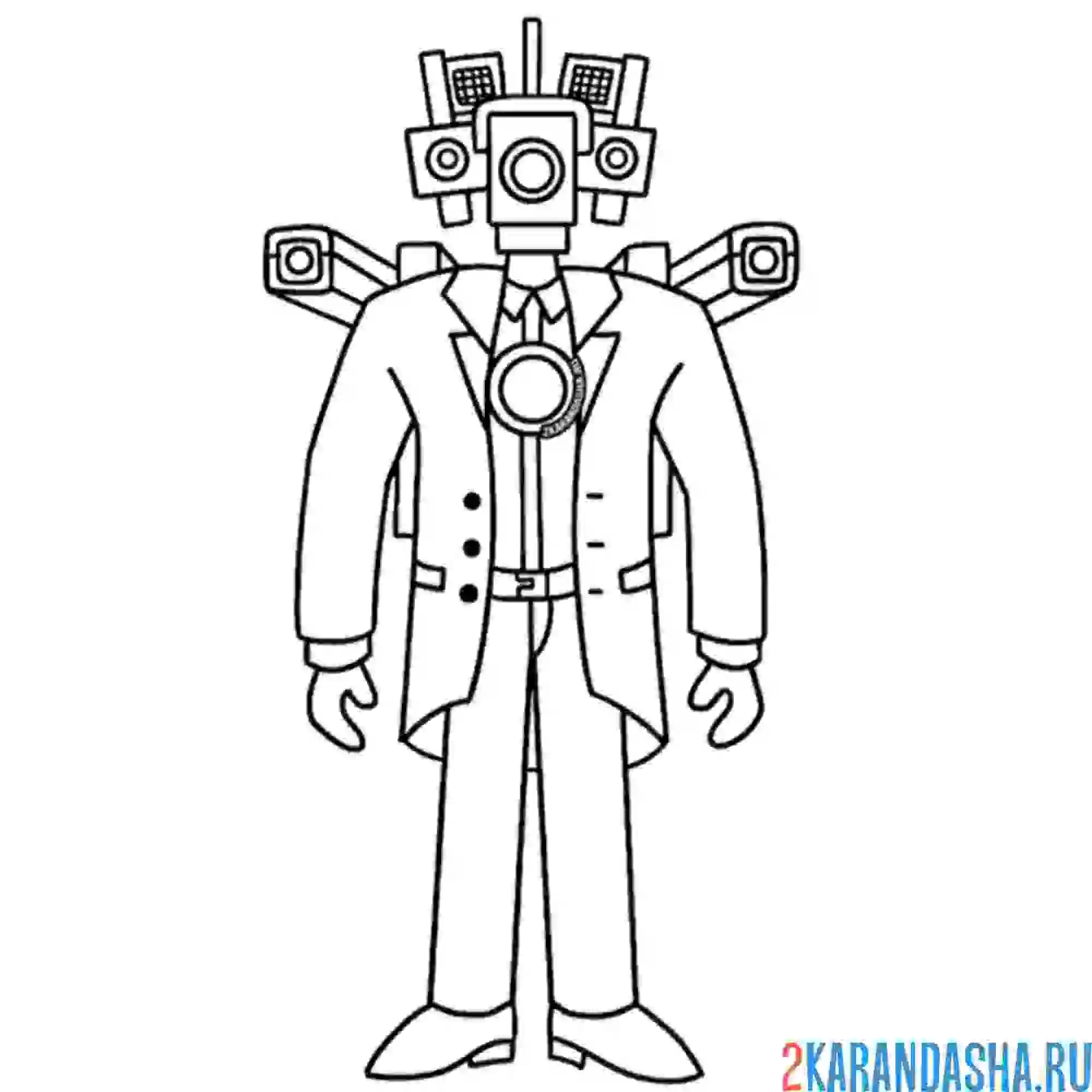 Раскраска титан камерамэн