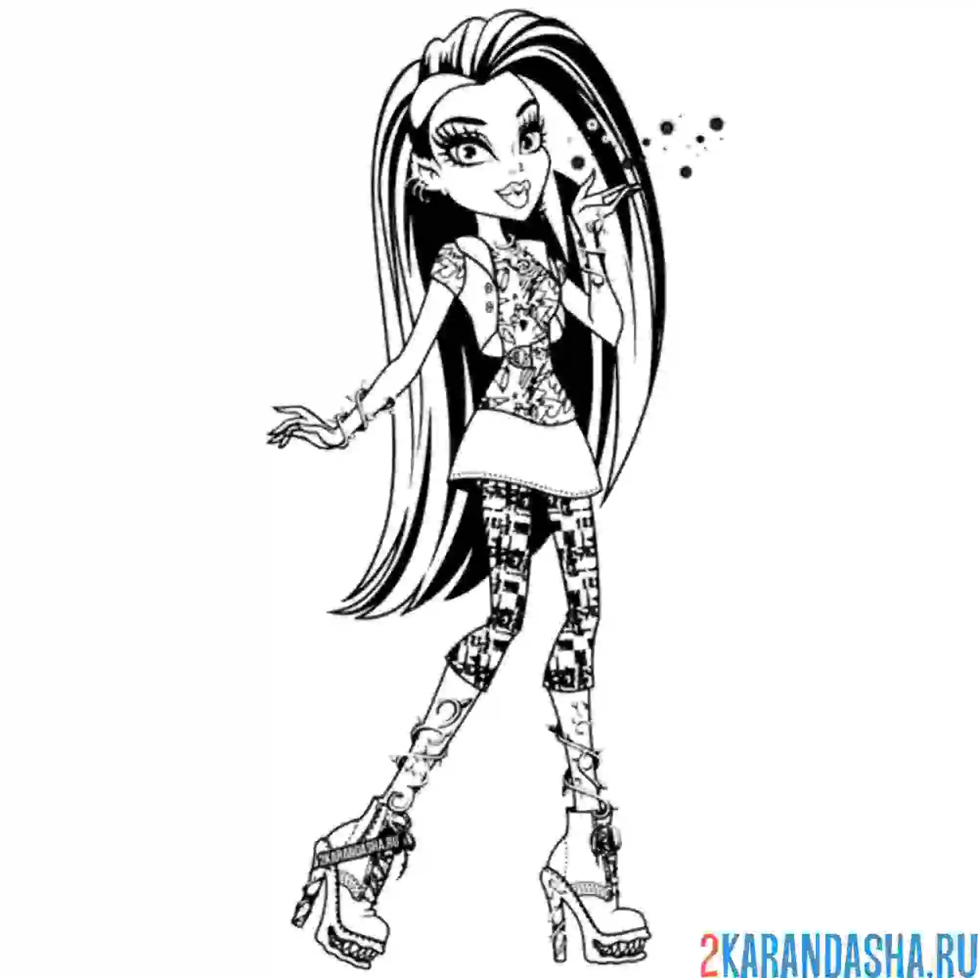 Раскраска венера макфлайтрап в полный рост монстр хай