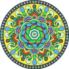 пример раскраски мандала чистоты