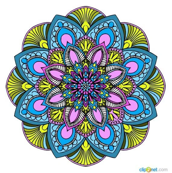 пример раскраски мандала путешествие