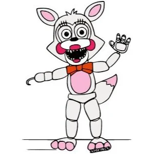 Цветной вариант раскраски фокси аниматроник сломанный