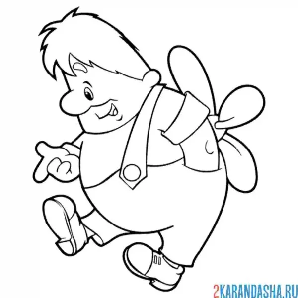 пример раскраски карлсон и его пропеллер