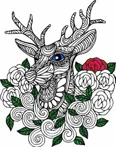 пример раскраски единорог